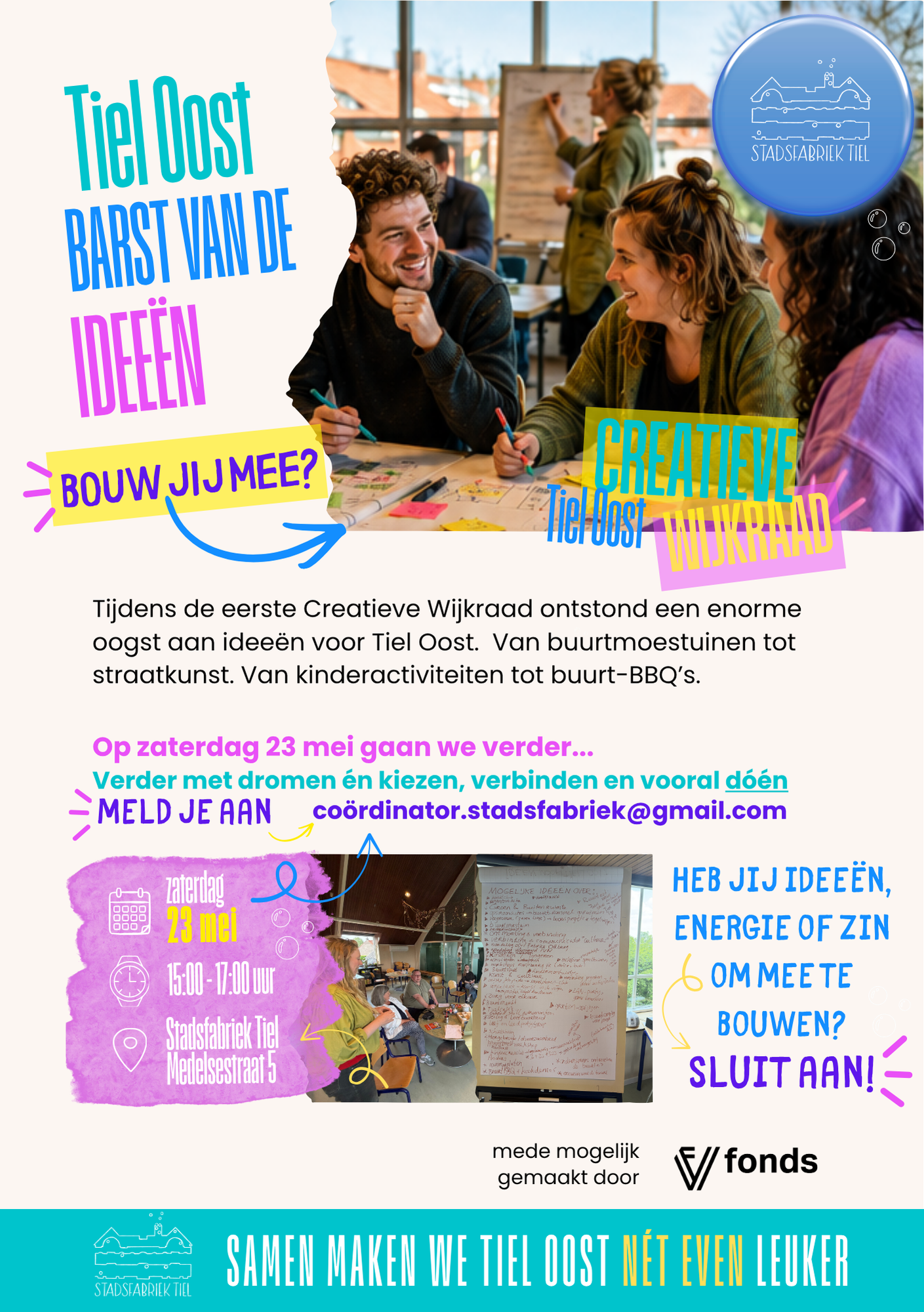 A5 Flyer Creatieve wijkraad 23 mei 2026 voorzijde