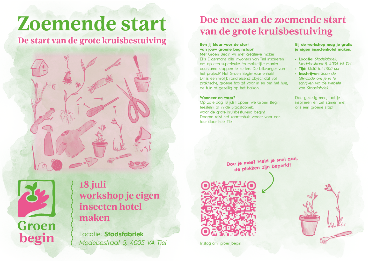 Flyer Groen Begin voor en achterzijde copy