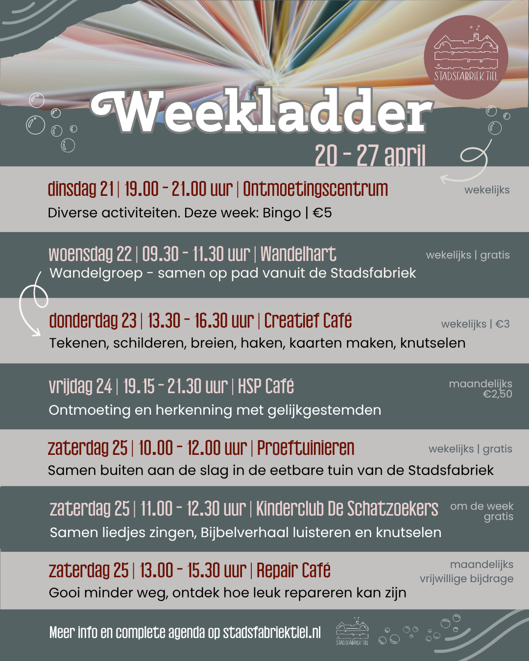 Weekladder SF 2026 20 - 27 april