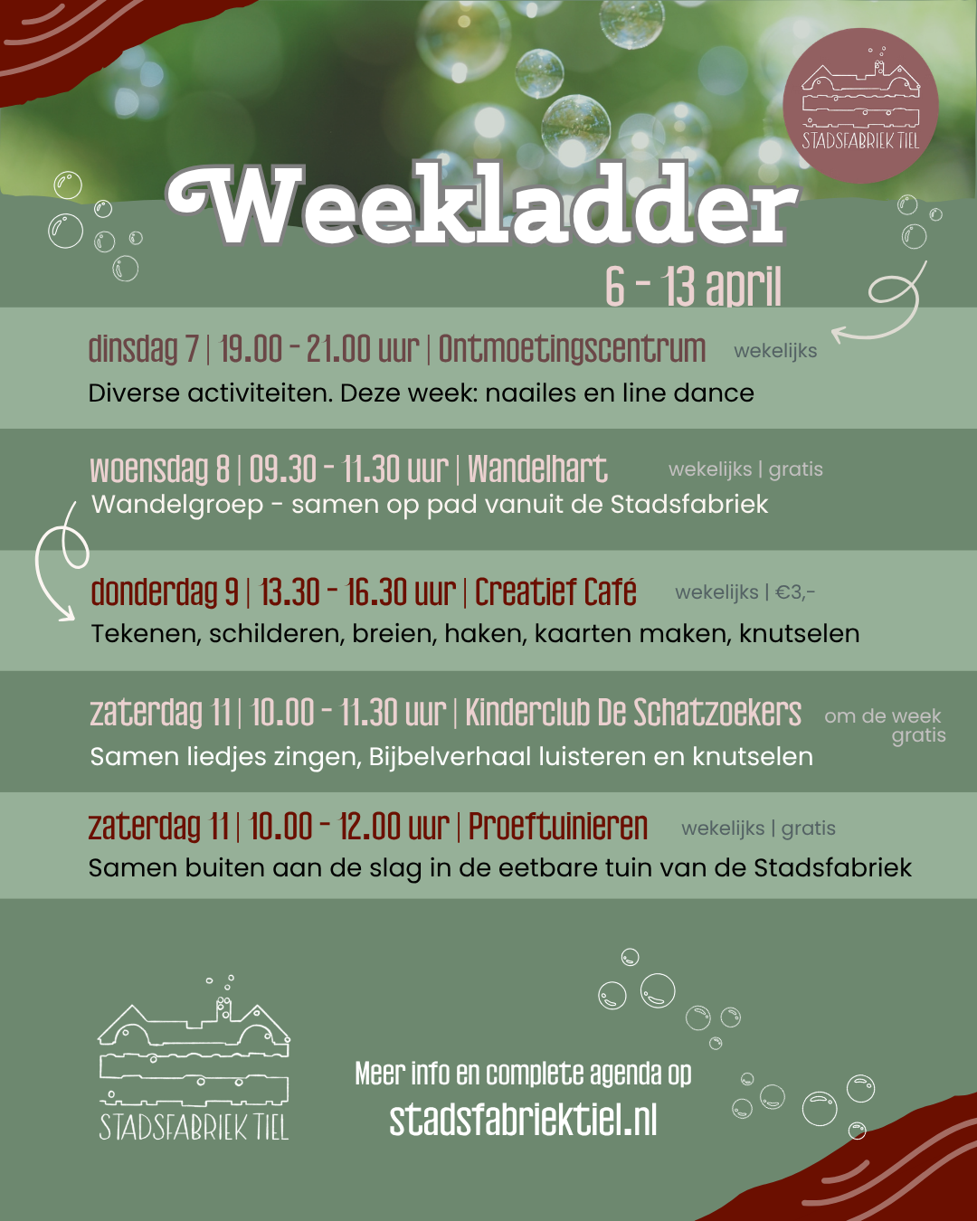 Weekladder SF 2026 6 - 13 april