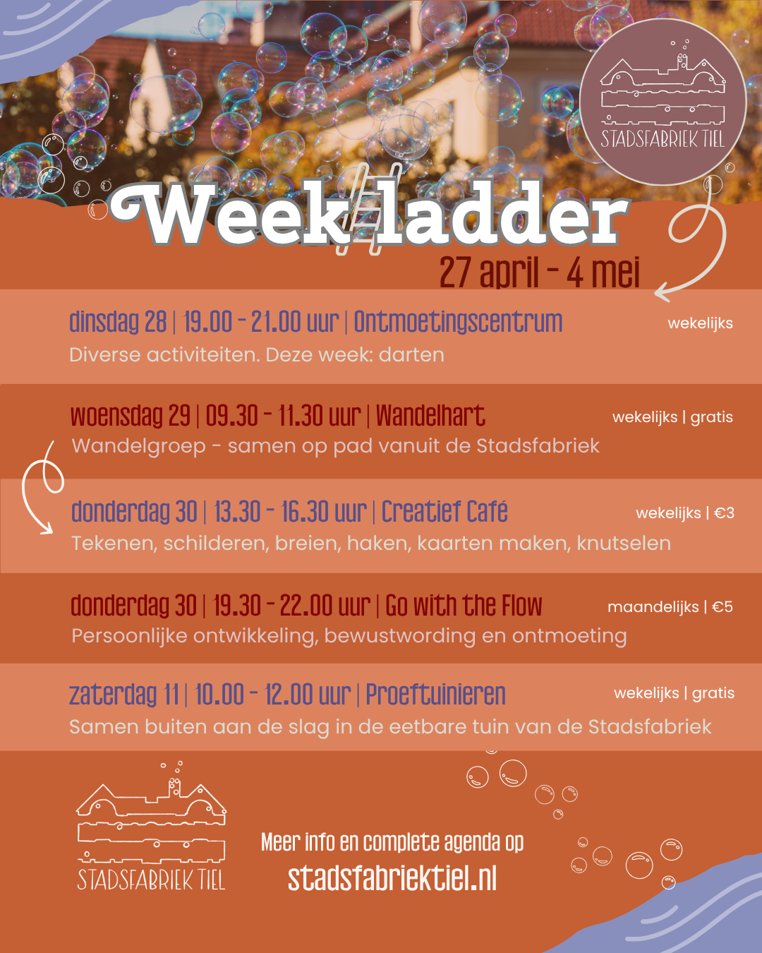 Weekladders SF 2026 27 april - 4 mei