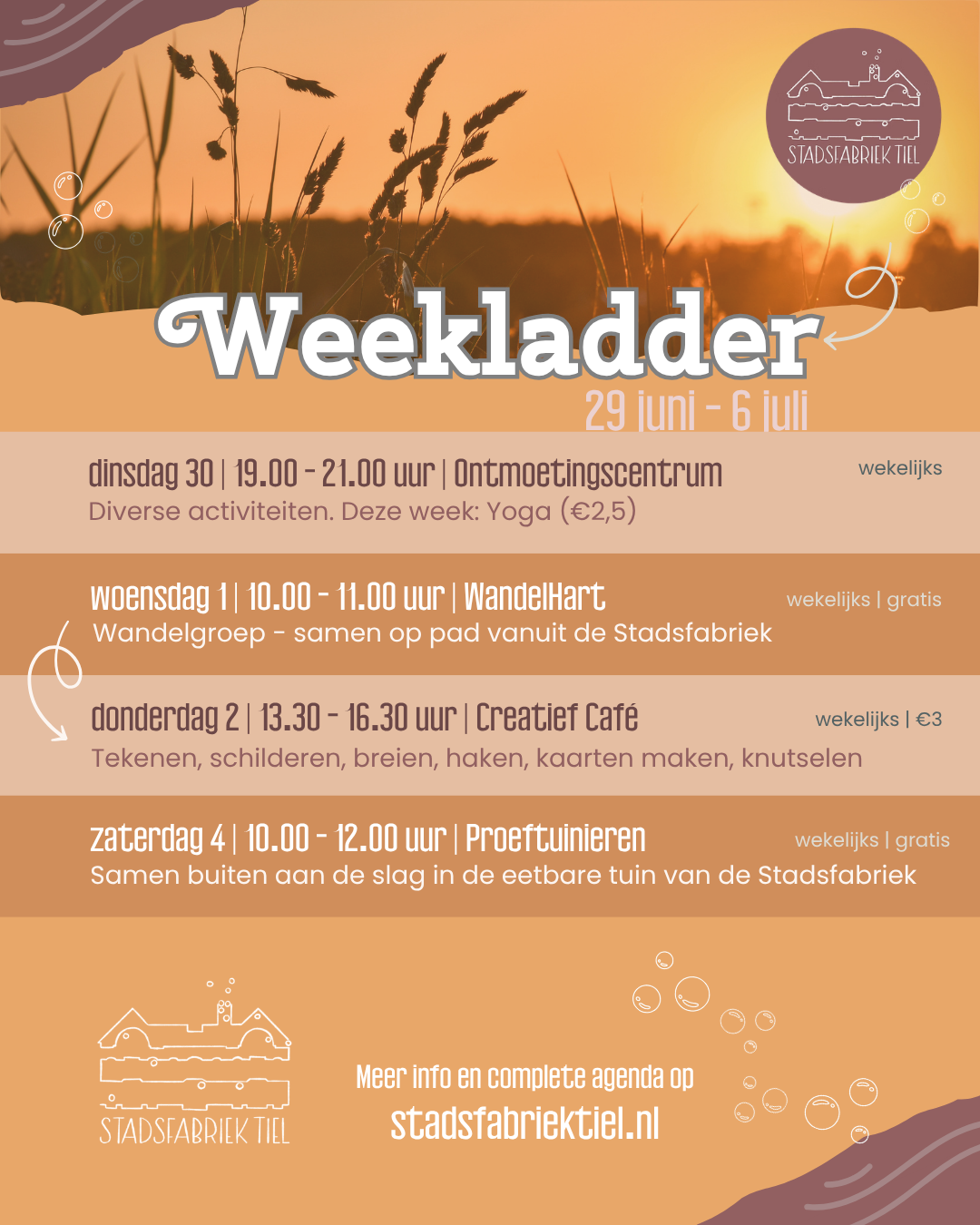Weekladders SF 2026 29 juni - 6 juli