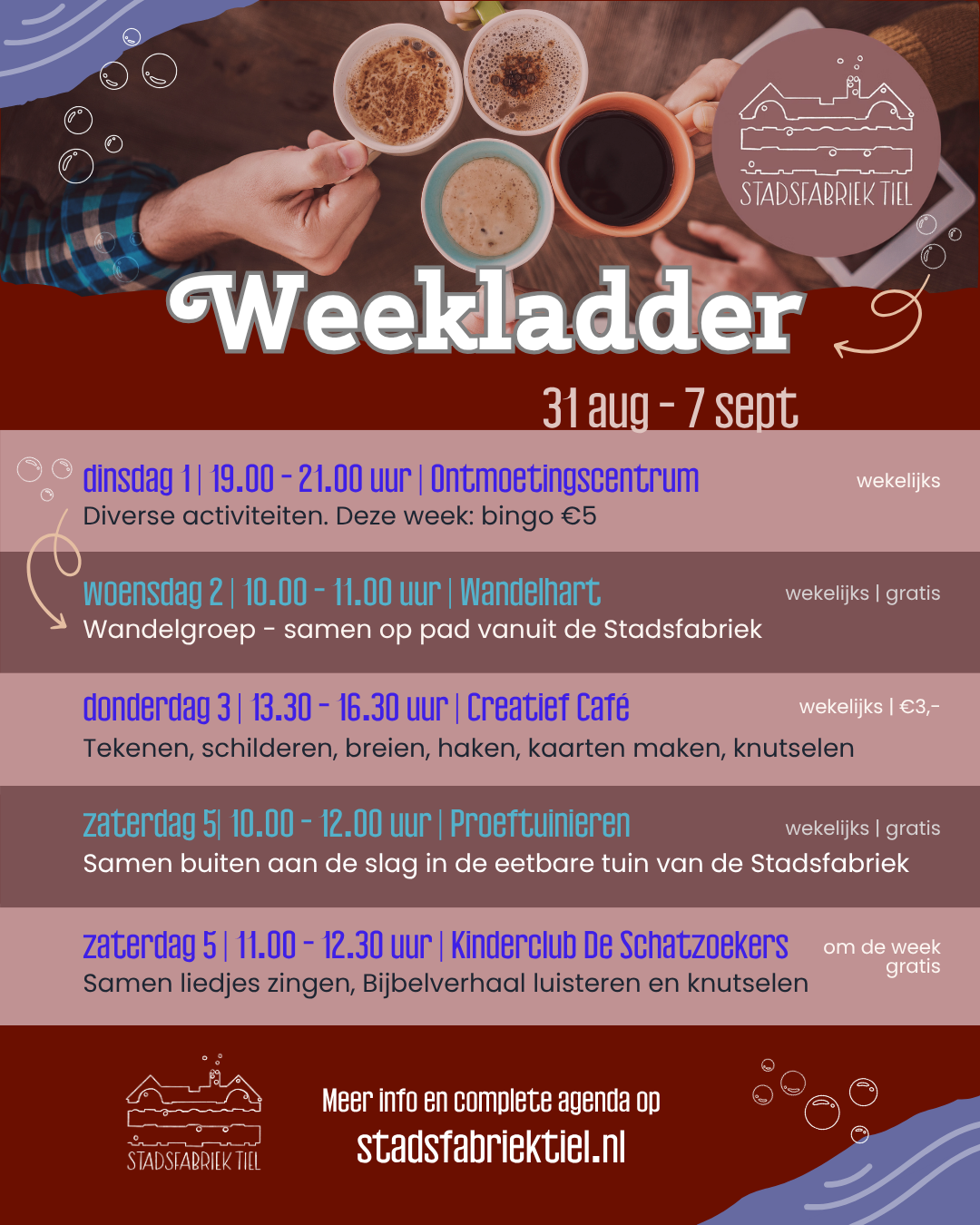 Weekladders SF 2026 31 aug - 7 sept
