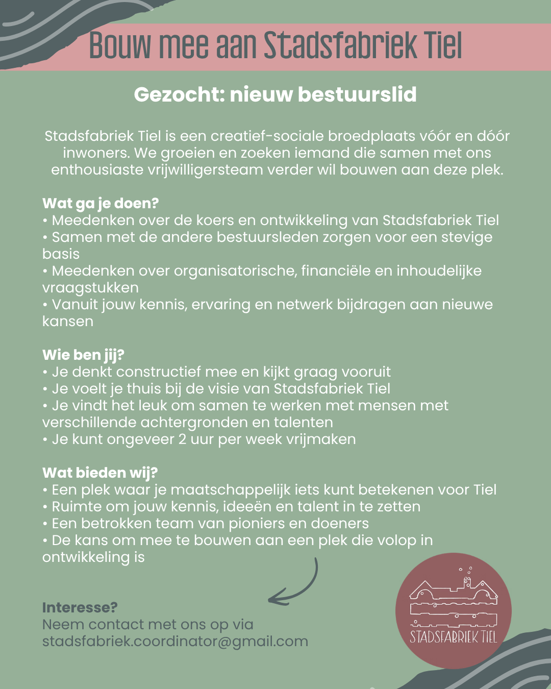 vacature bestuurslid